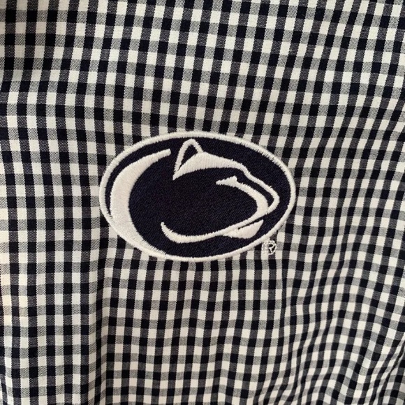 Penn State Button down shirt Russell Athletics College men Med blue white checks - Picture 5 of 10